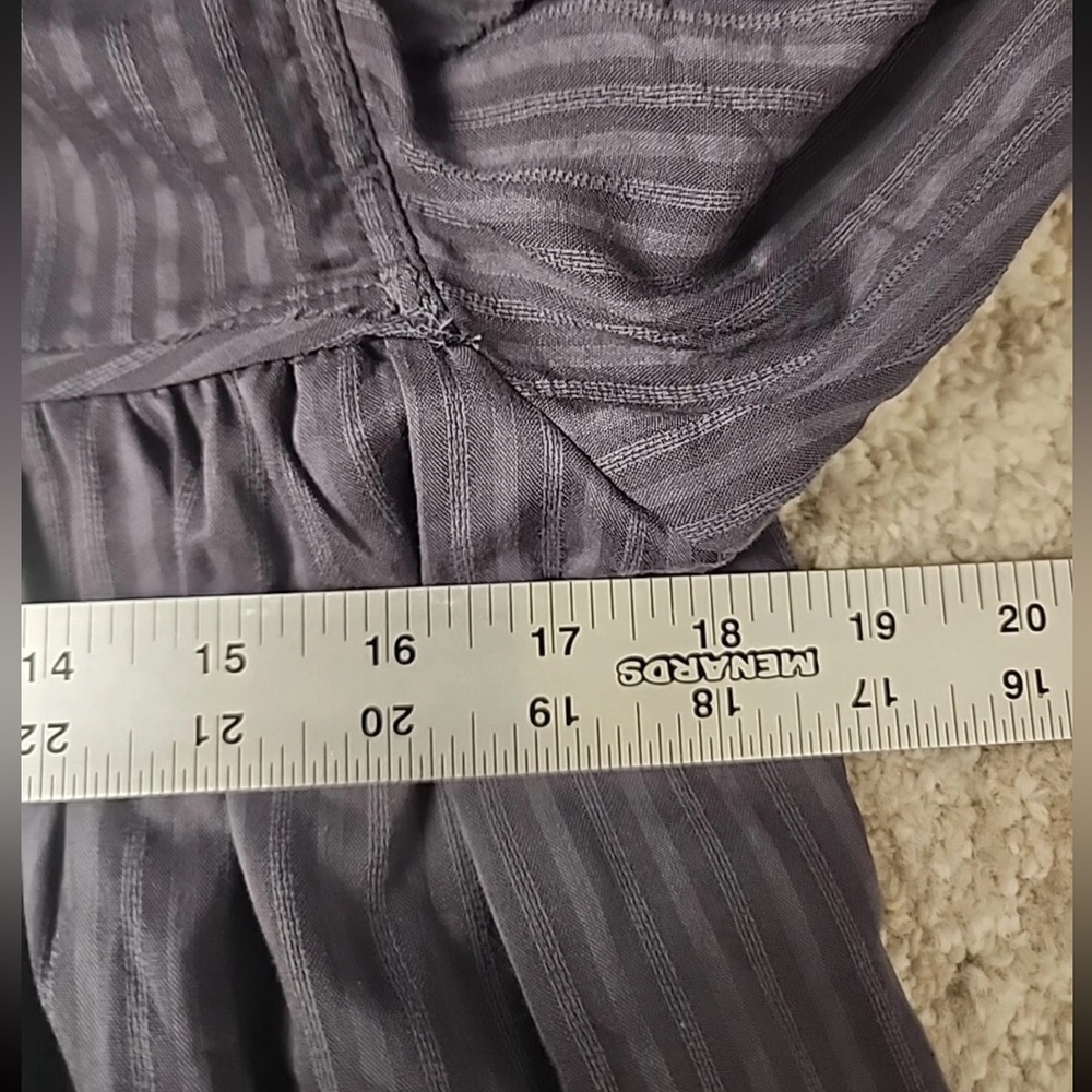 NWOT Carly Jean Los Angeles Navy Sheith Raw Hem Long Sleeve Midi Dress - Picture 7 of 16